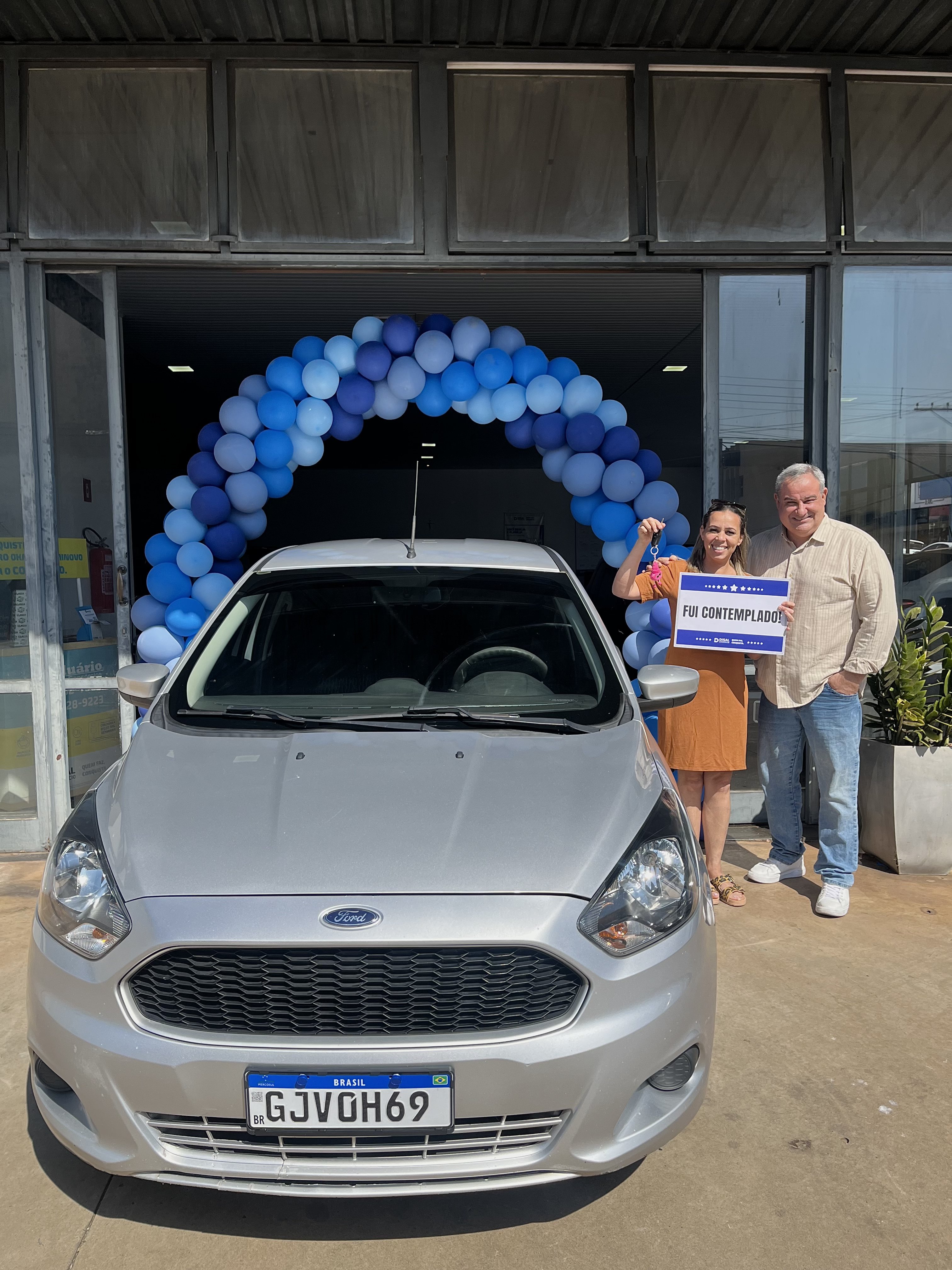 Cliente contemplada com Ford Ka - Liduário Consórcios